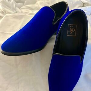 Blue Suede SP Men’s Royal Blue Dress Shoes Size 9